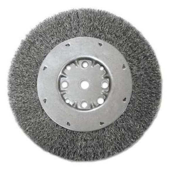 Weiler Crimped Wire Wheels, 8 in D, 7/8 in Face, 0.0118 in, Steel Wire, 4500 rpm - 1 EA (804-01514)