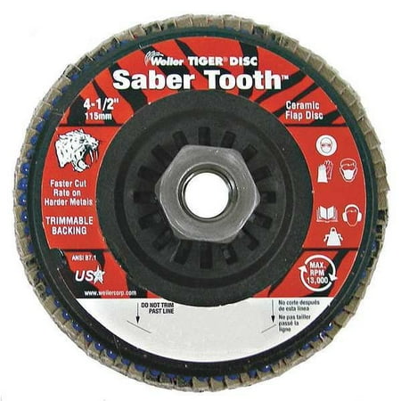 Weiler Fiber Disc,4 1/2 in Dia,5/8in Arbor 98147