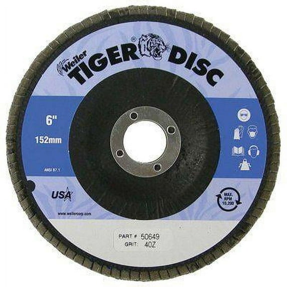 Weiler Arbor Mount Flap Disc, 6in,80,Medium 98103