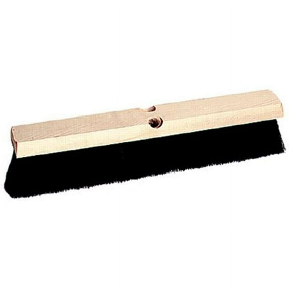 Weiler Horsehair/Tampico Medium Sweep Brushes, 24 in Hardwood Block, 3 in Trim L, BK - 1 EA (804-42017)