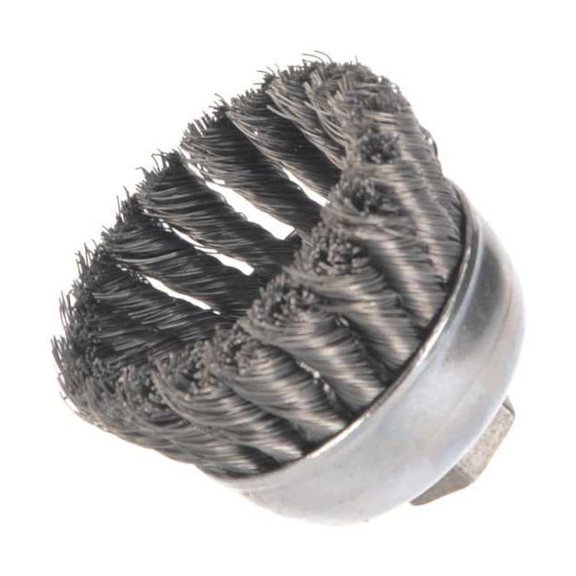 Weiler Single Row Cup Wire Brush, Threaded Arbor 90853
