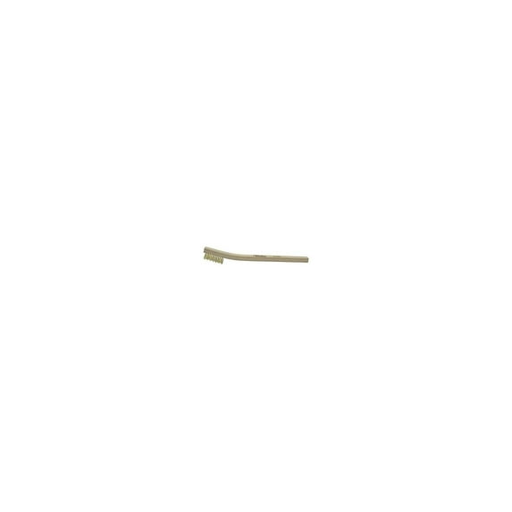 Weiler Small Hand Scratch Brushes 8 3/4" Block Brass Bristles Curved Handle 804-95014