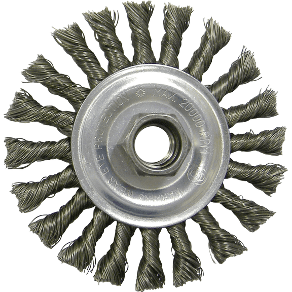 Weiler Twist Knot Angle Grinder Wire Wheel - Pack of 12  Professional & DIY Use, Standard Battery Platform