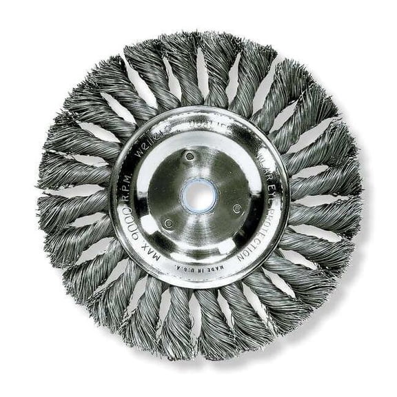 Weiler Twist Wire Wheel Wire Brush, Arbor, 10" 93836