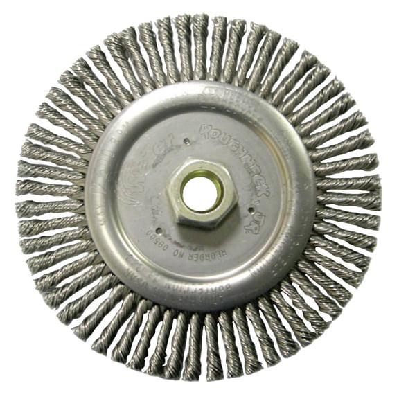 Roughneck® Stringer Bead Wheel, 6 in D x 3/16 W, .02 Stainless Wire, 12,500 rpm