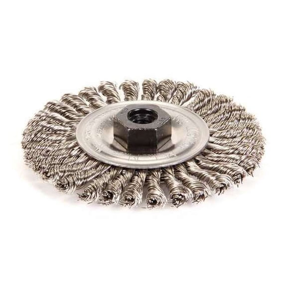 Twist Wire Wheel Wire Brush, Threaded Arbor 96097