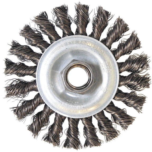 Weiler Vortec Pro 4 in. Twisted Wire Wheel Brush Carbon Steel 20000 rpm 1 pc.