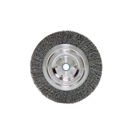 Weiler Vortec Pro Crimped Wire Wheel, 6 in D, .014 in Stainless Steel Wire, 6,000 rpm - 2 EA (804-36201)