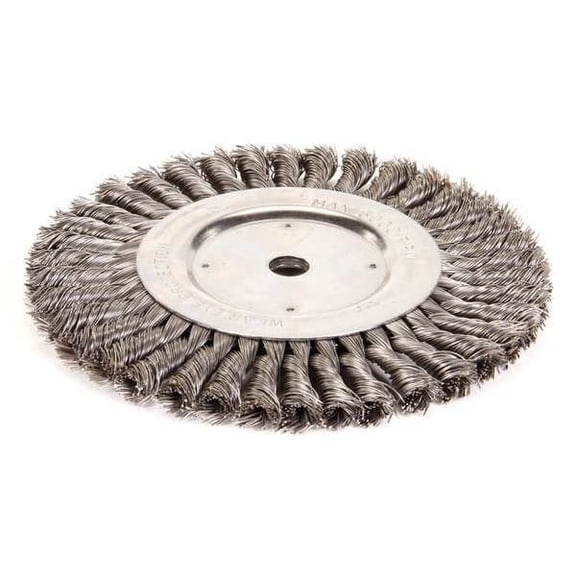 Weiler Twist Wire Wheel Wire Brush, Arbor, 8" 90858