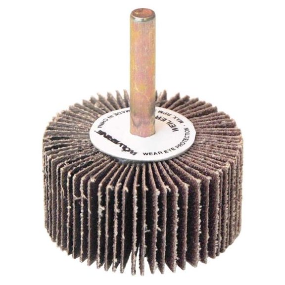 Weiler Wolverine 804-30772 0.25 in. Stem 60 Grit Wolverine Coated Abrasive Flap Wheel, Red