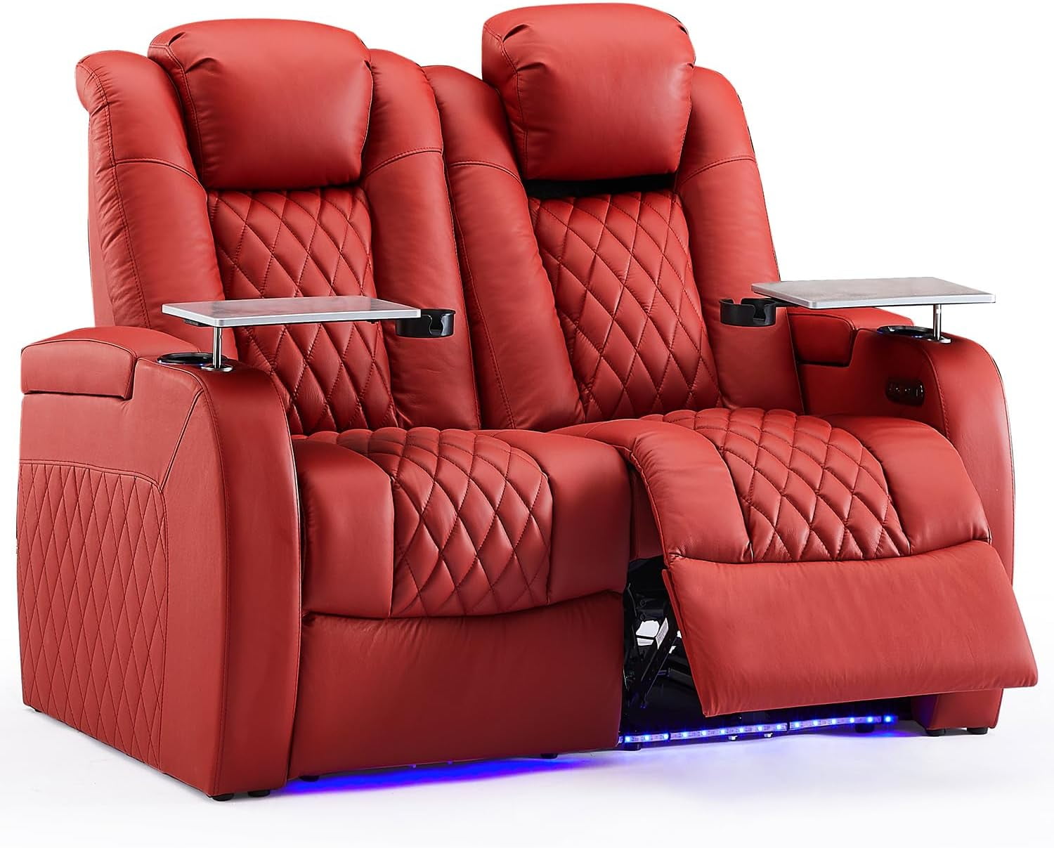 Weilianda Home Theater Seating Top Grain Nappa Leather Recliner Chair