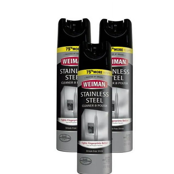 Weiman 17 oz. Stainless Steel Cleaner and Polish Aerosol (3-Pack)