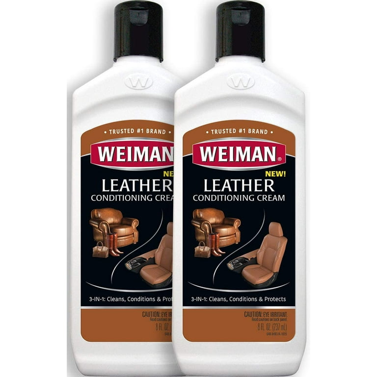 Weiman Leather Cleaner Conditioner (2 Pack) for Furniture, Car