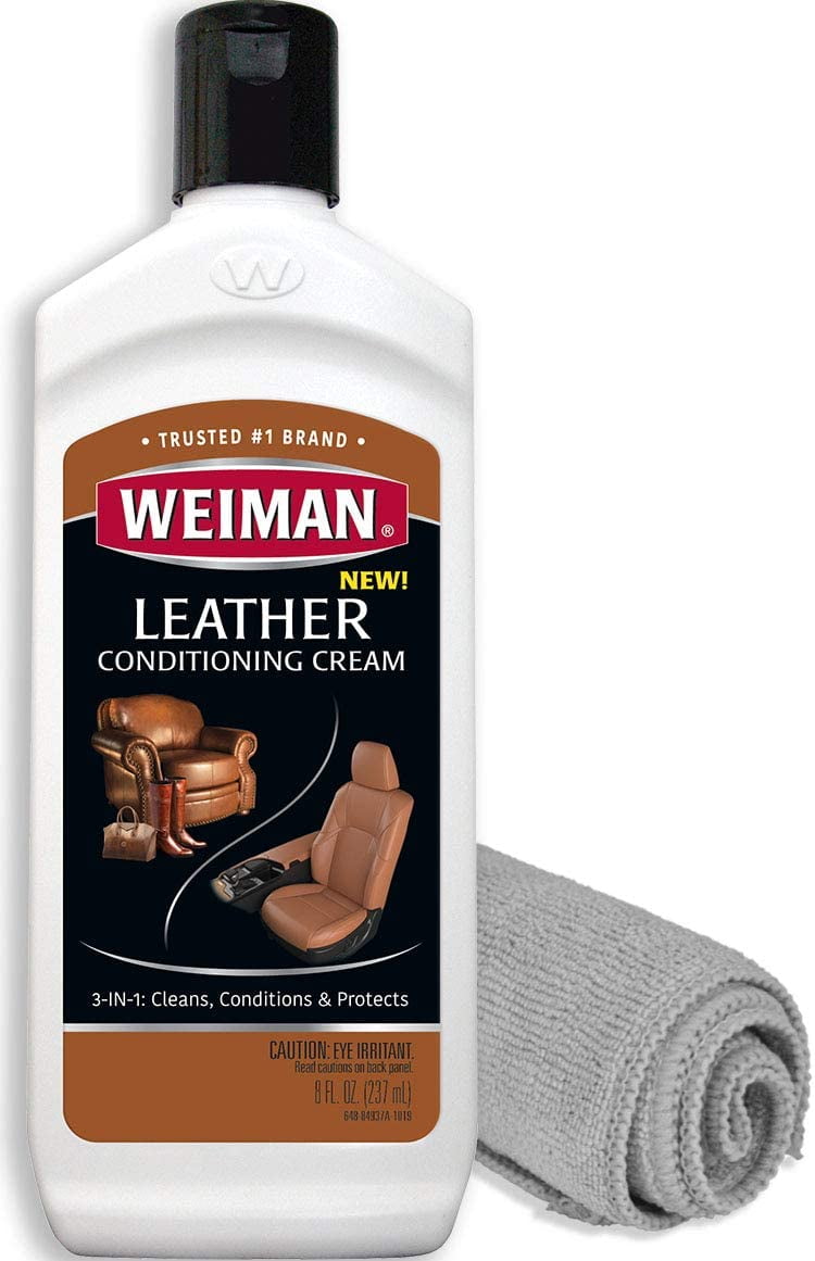 Furniture Clinic Large Leather Care Kit Includes 17oz Protection Cream & Conditioner, 17oz Leather Cleaner, Sponge & Cloth for