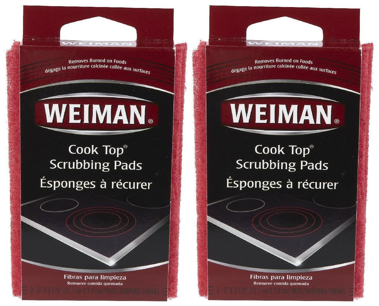 Weiman 45 Cook Top Scrubbing Pad, Pack of 3