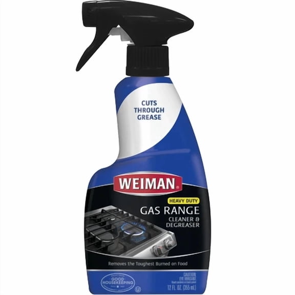 Weiman Bbq Gas Range Stove Top Grill Ceramic Cleaner & Degreaser Spray - 12Oz