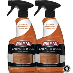 Weiman Cabinet & Wood Clean & Shine Clean and Protect Spray - For Wood Cabinets, Furniture, Tables, Baseboards, Trim and more! 16 oz, 2 PACK w/MicroFiber Towel
