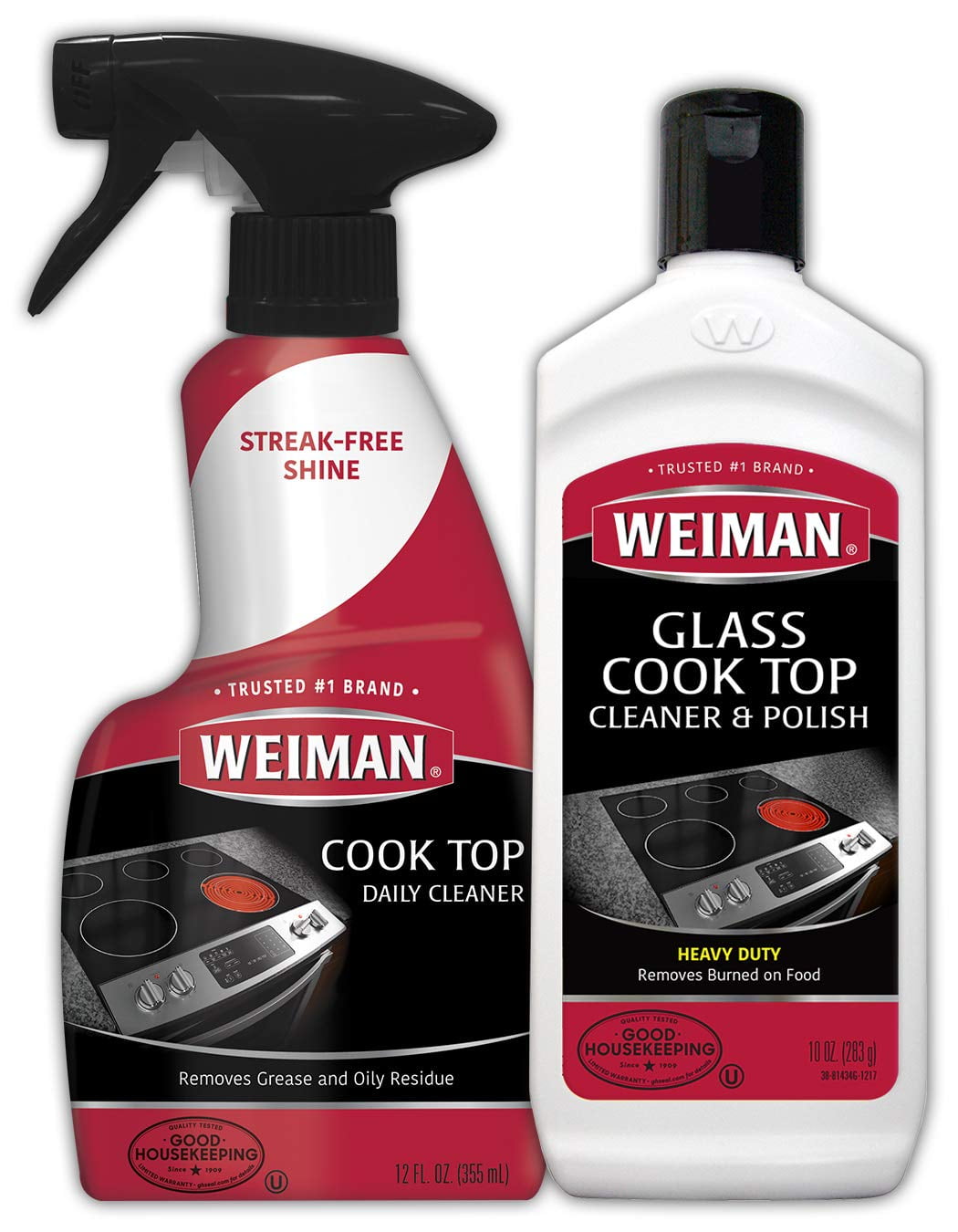 Weiman Stove Top Polish & Heavy Duty Cooktop Daily Cleaning Kit for