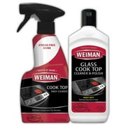 Weiman Ceramic and Glass Cooktop Daily Cleaning Kit- 10 oz Cream & 12 oz Spray Included