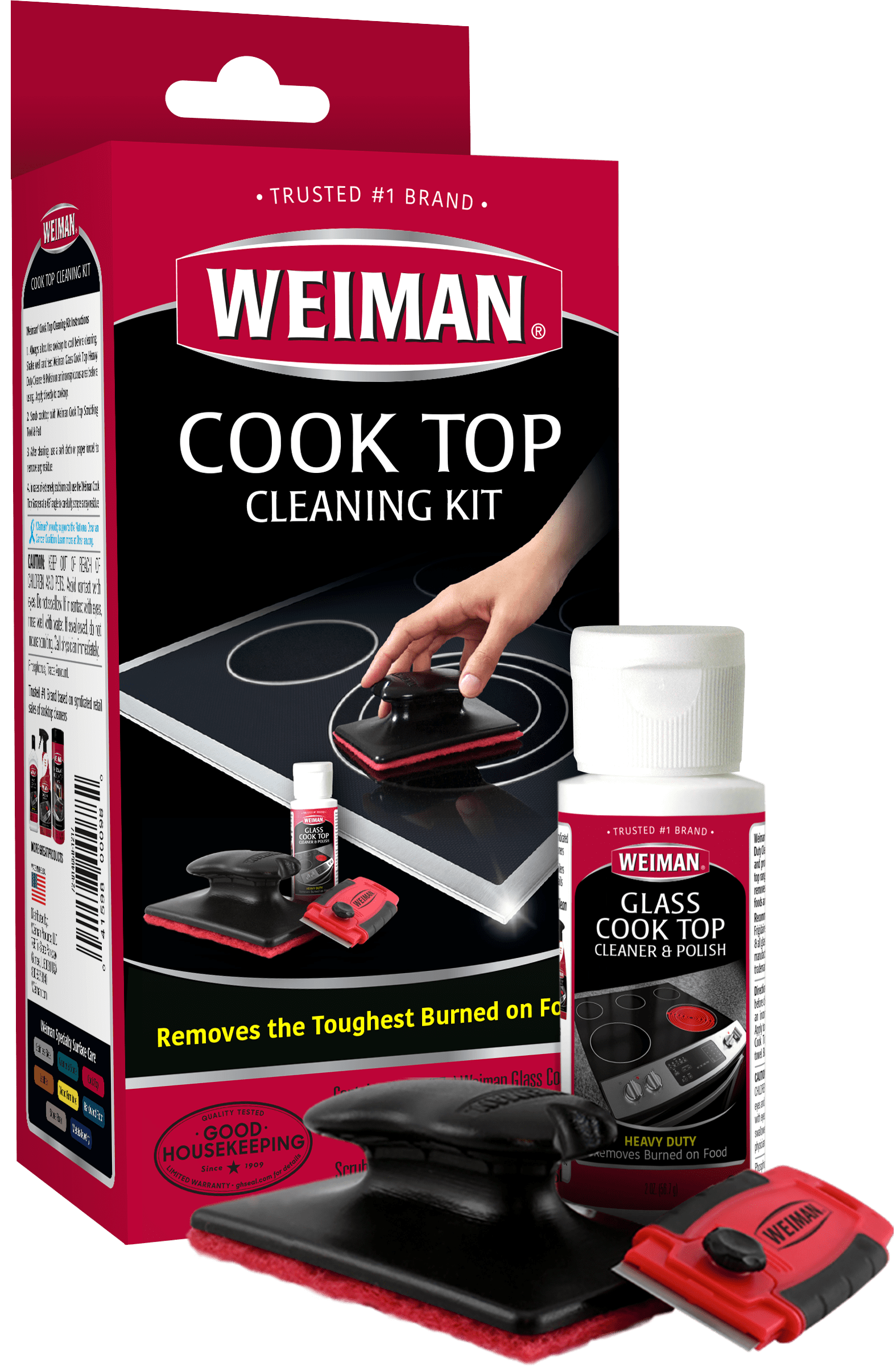 Weiman Cook Top Complete Cleaning Kit Includes Cream, Scrubbing Pad