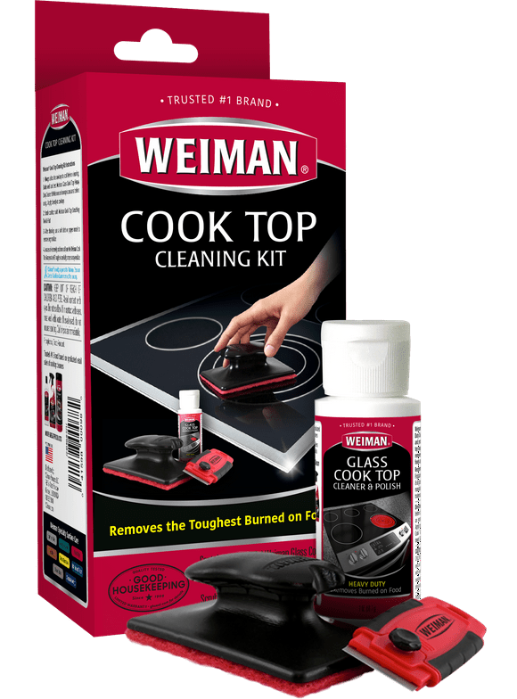 Weiman Cook Top Complete Cleaning Kit - Includes Cream, Scrubbing Pad and Scraper