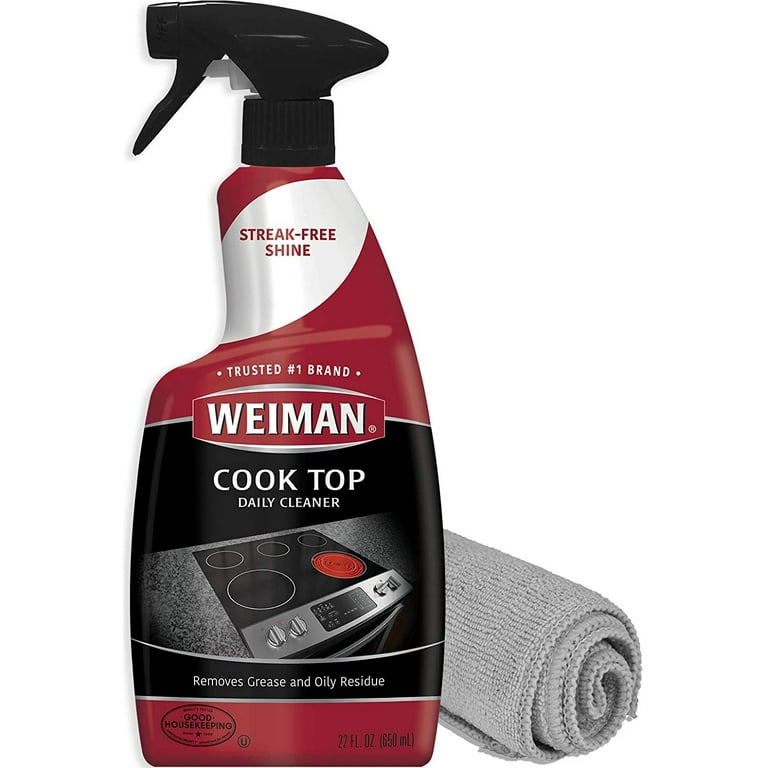Weiman Non-Abrasive, No Scratch Induction Glass Ceramic Stove Cooktop Heavy  Duty Cleaner and Polish, 20 Ounce