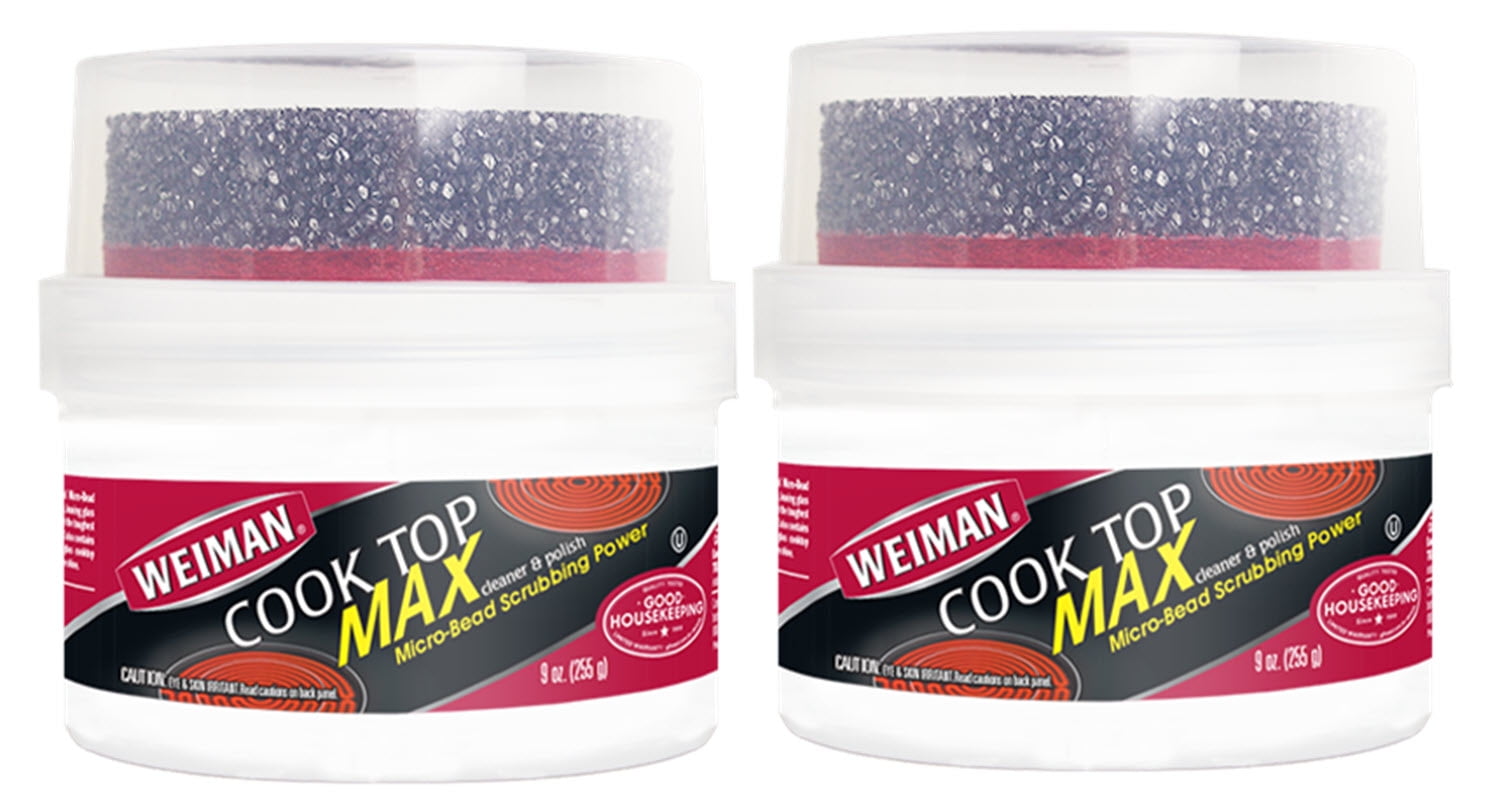 Weiman Cook Top Max Cleaner & Polish 9oz, 2 Pack Heavy Duty, Use On