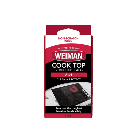 Weiman Cook Top Scrub Pads, 3 Count