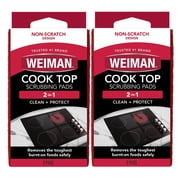 Weiman Cook Top Scrubbing Pads 2-in-1 Clean and Protect, 3 Count (2 Pack)