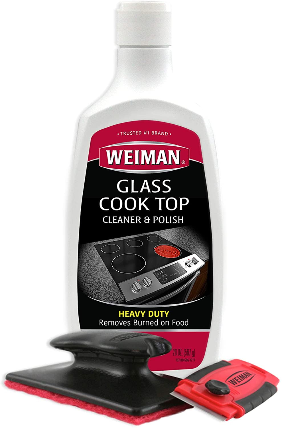 Weiman Cooktop Cleaner Kit Cook Top Cleaner And Polish, 20 Ounce