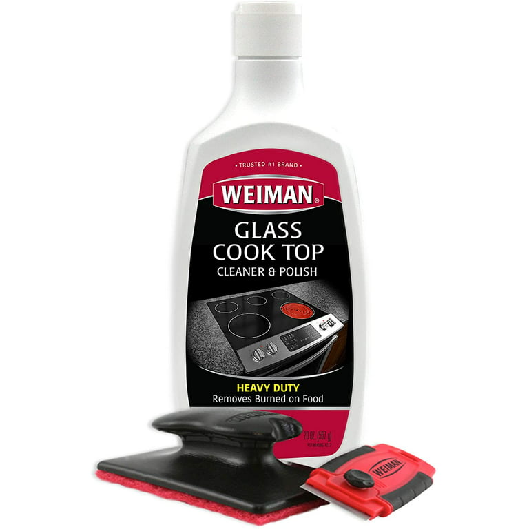 Weiman Cooktop Cleaner Kit - Cook Top Cleaner And Polish, 20 Ounce