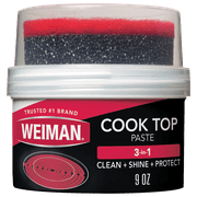 Weiman Cooktop Cleaner Paste - Easily Remove Burned-On Food, Grease and Watermarks, 9 oz (Formerly Cooktop Max)
