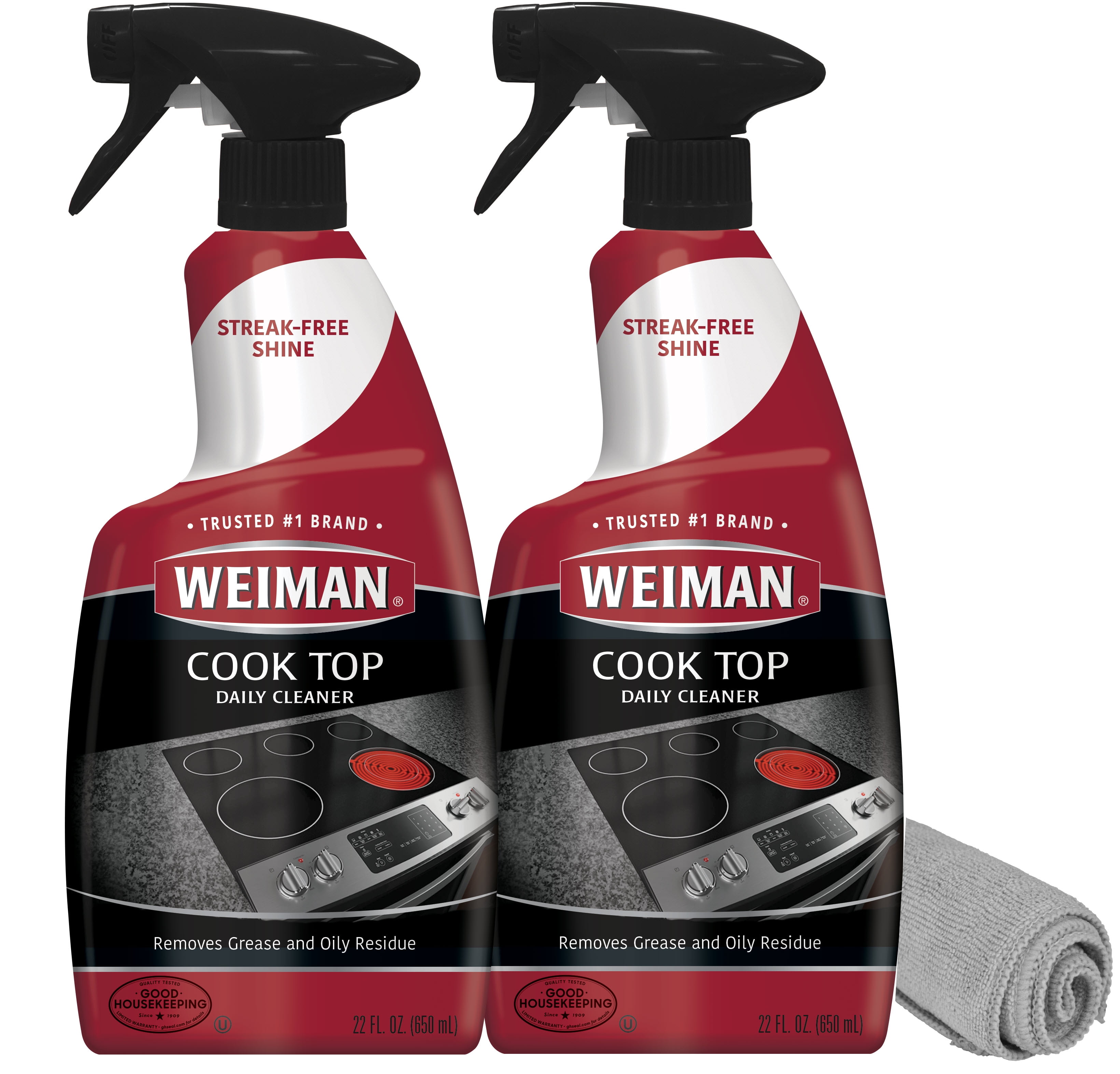 Weiman Cooktop Cleaner for Daily Use (2 Pack) Streak Free, Residue Free