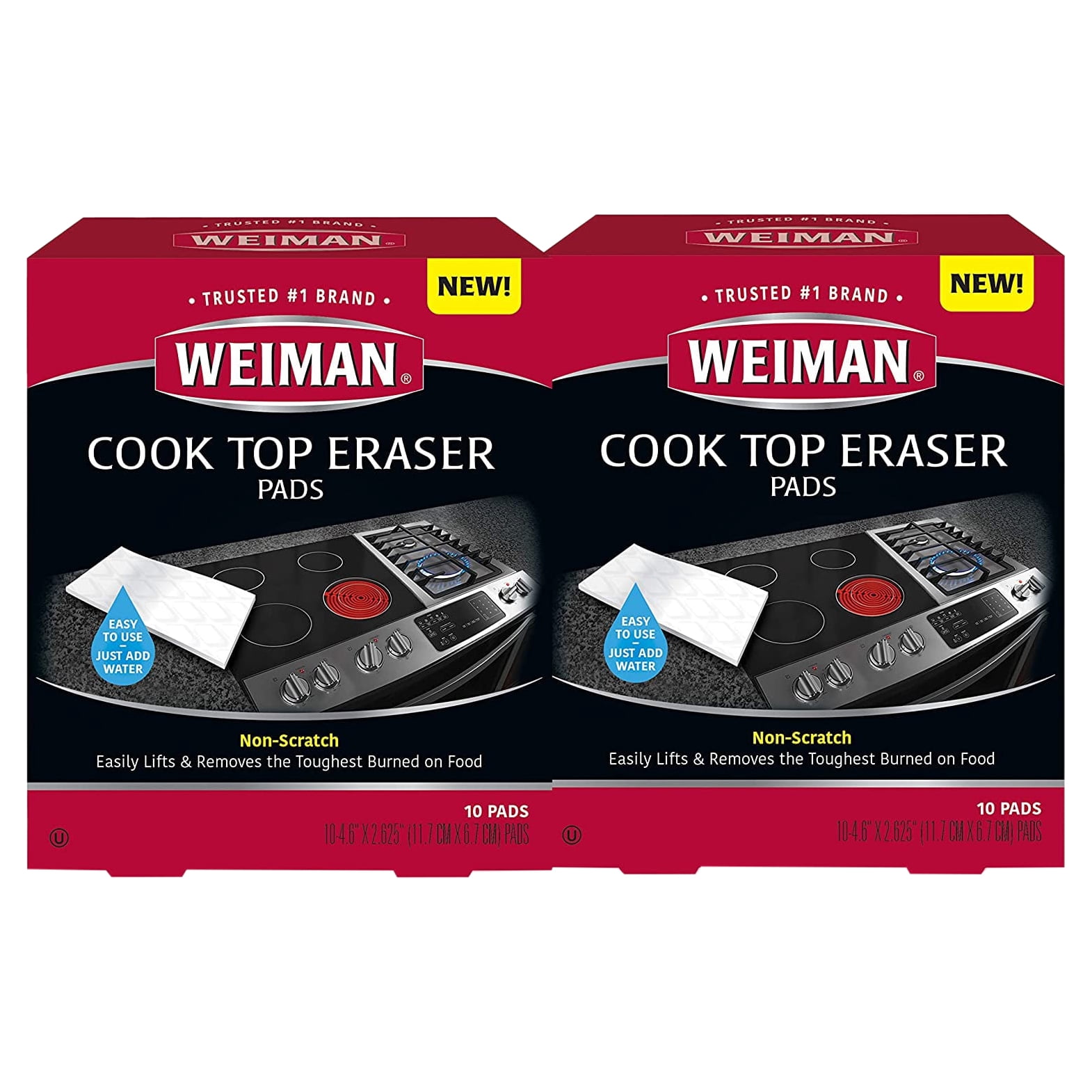 Kitchen Eraser Weiman Cooktop Eraser Pads - 2 Pack - Non-Scratch Glass Cleaning ...