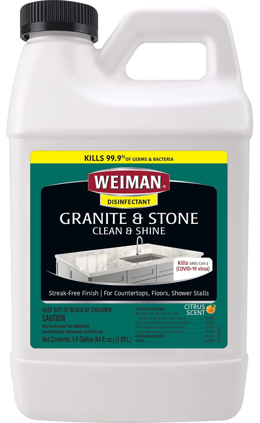 Weiman Disinfecting Granite Daily Clean & Shine Refill, 64 Oz Safely