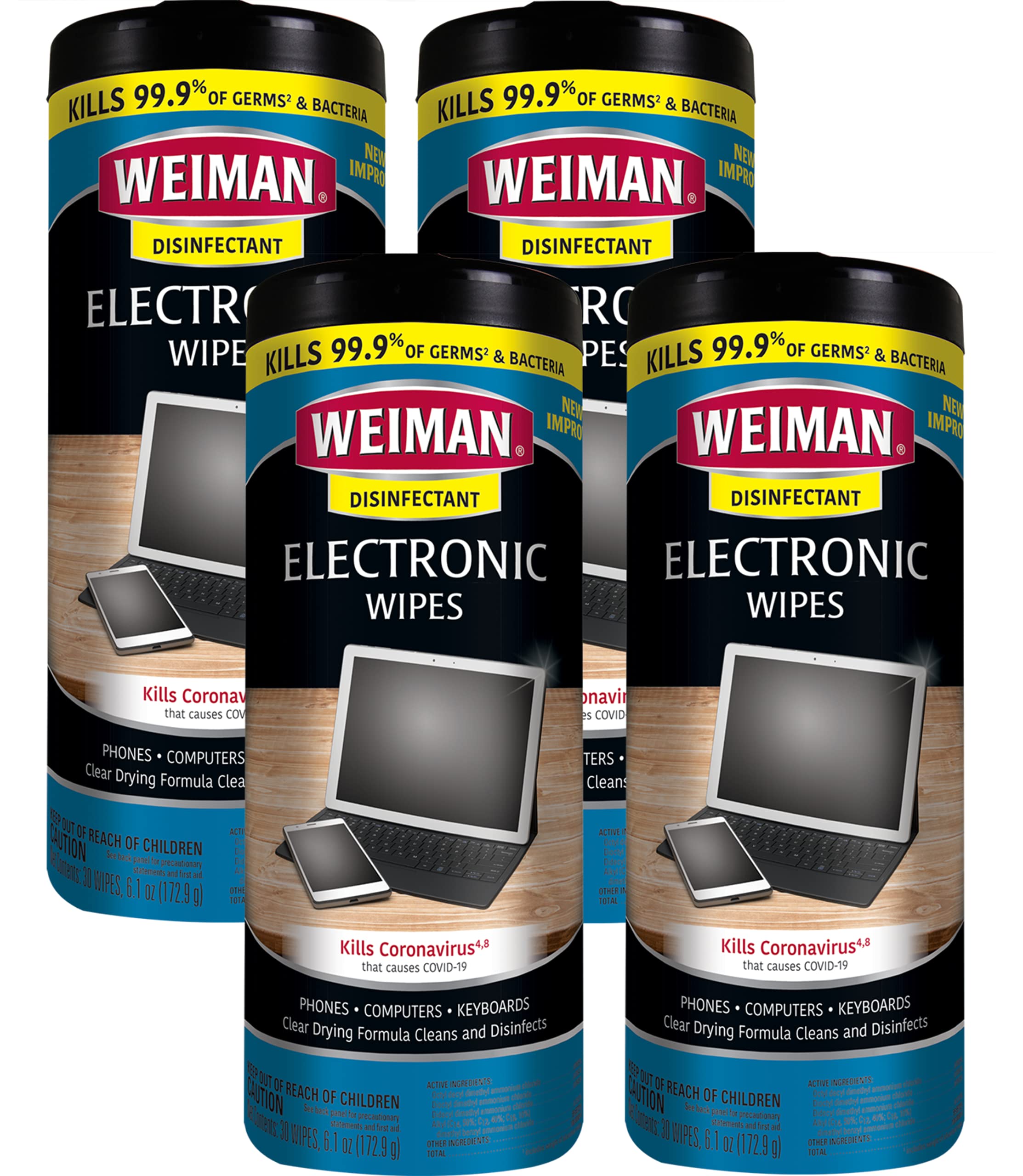 Weiman Electronic Screen Cleaner Wipes - 4 Pack Clean Your Laptop