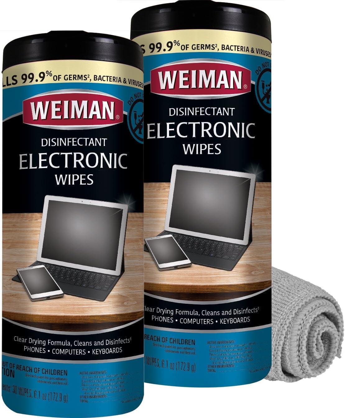Weiman Electronic & Screen Disinfecting Wipes Safely Clean and
