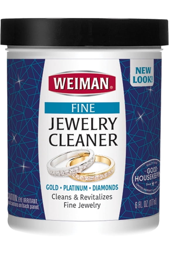 Fine Jewelry Cleaner Liquid with Cleaning Brush  Restores Shine & Brilliance to Gold, Platinum, Precious Gemstones & Diamond Jewelry, 6 Oz