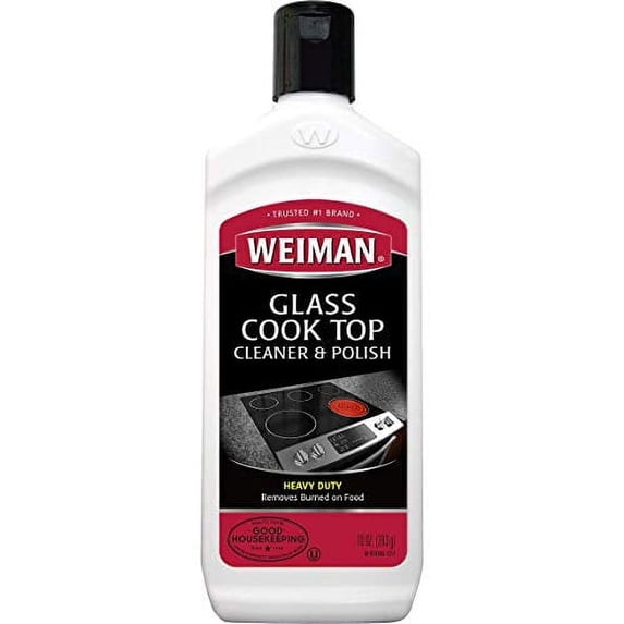 Weiman Glass Cooktop Heavy Duty Cleaner & Polish, 10 oz, 2 Pack
