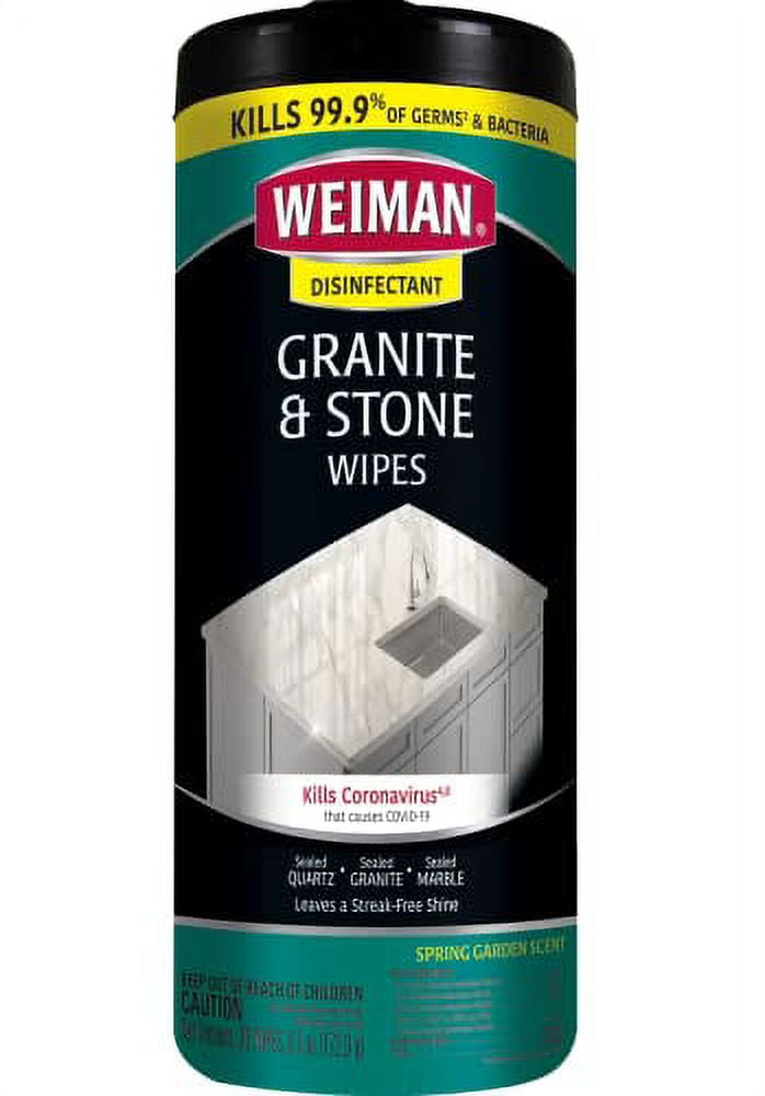 Weiman Granite Cleaner and Polish 30 Wipes For Granite Marble