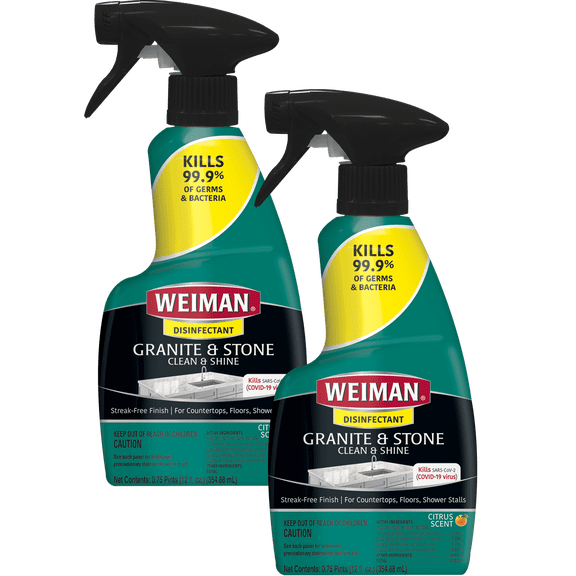 Weiman Granite & Stone Daily Counter Top Cleaner, 12 Ounce, 2 Count