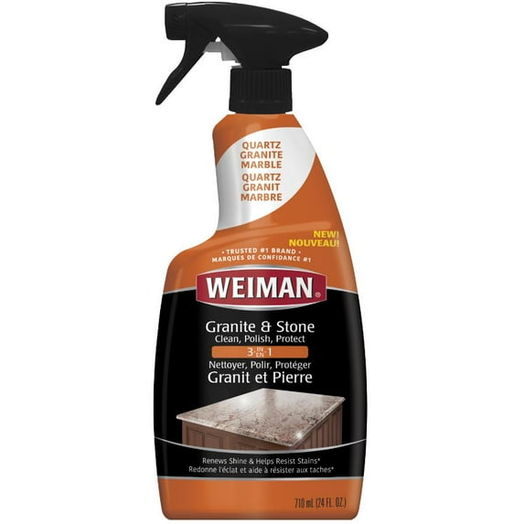Weiman Products 1811728 24 oz Citrus Scent Granite & Stone Polish Liquid