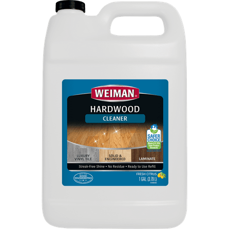 Weiman Hard Wood Floor Cleaner, Safer Choice Certified, 128 oz