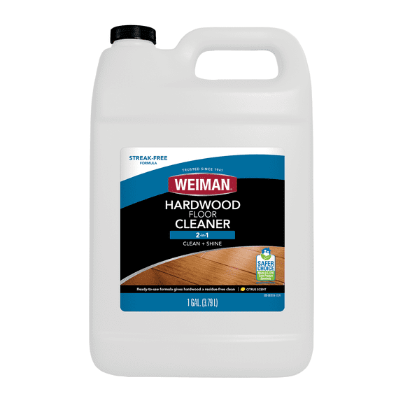 Weiman Hard Wood Floor Cleaner, Safer Choice Certified, 128 oz