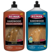 Weiman Hardwood Floor Cleaner & Hardwood Polish & Restore High Shine Floor Polish Kit - Restore Dull Hardwood Floors