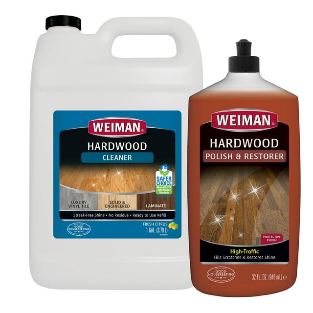 Weiman High Traffic Hardwood Floor Cleaner & Polish 128oz Cleaner