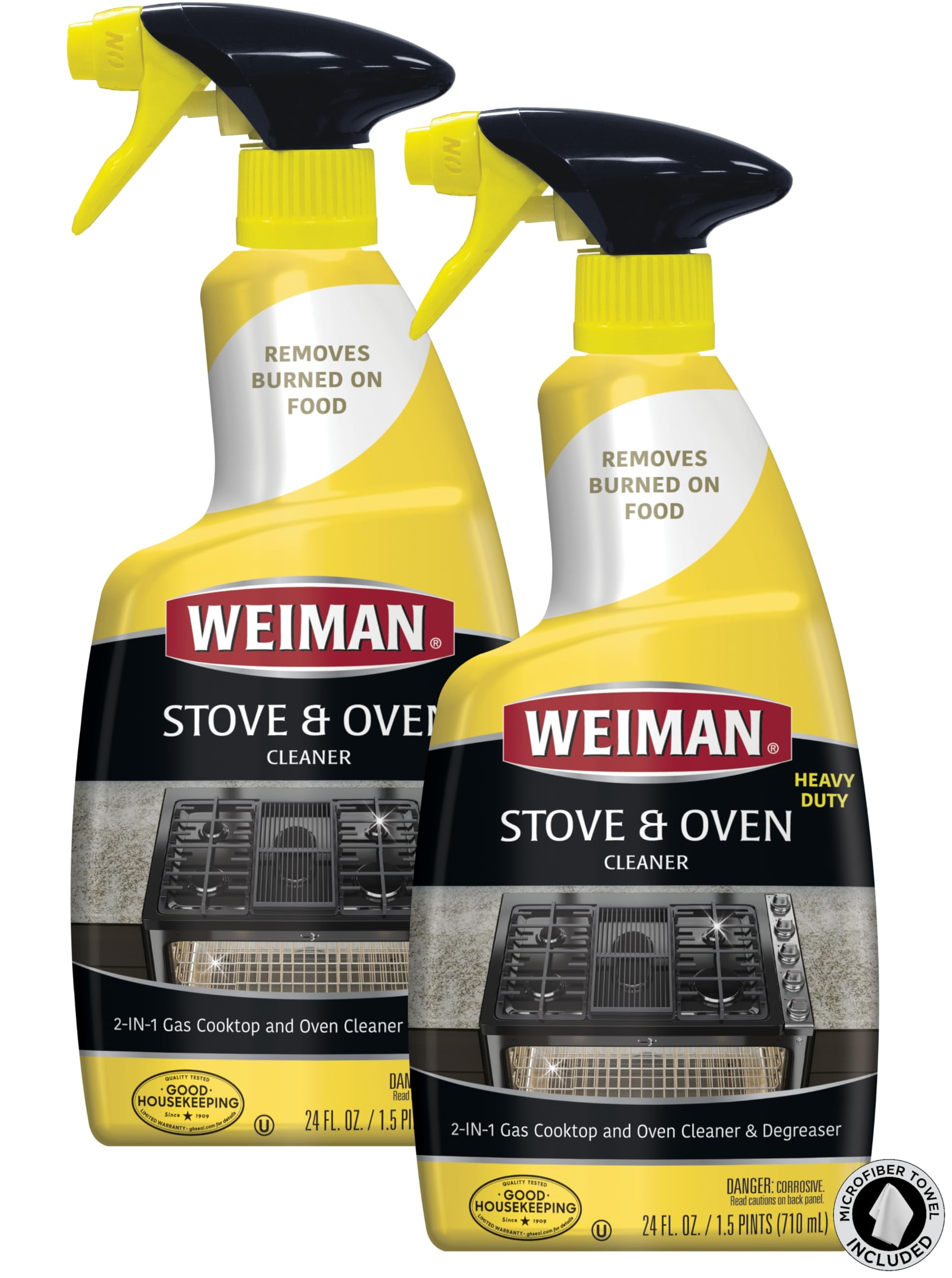 Weiman Heavy Duty Stove and Oven Cleaner and Degreaser for Glass