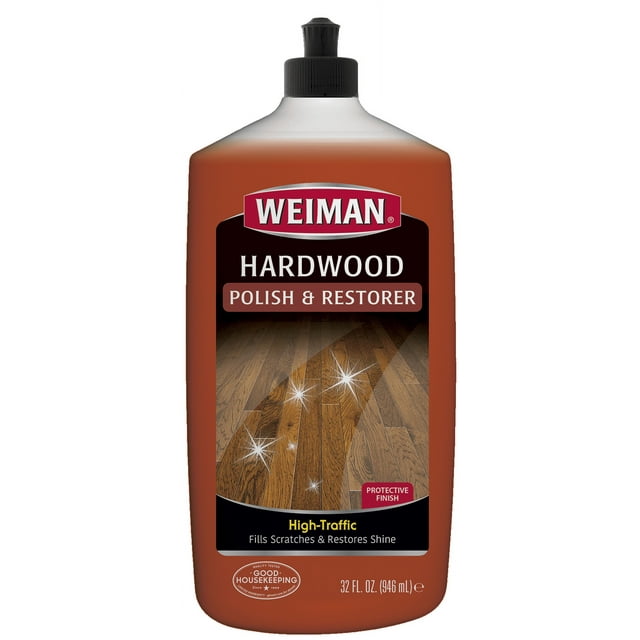 Weiman High Shine Hardwood Floor Polish & Restorer, Brings Dull Hardwoods Back to Life - 32oz