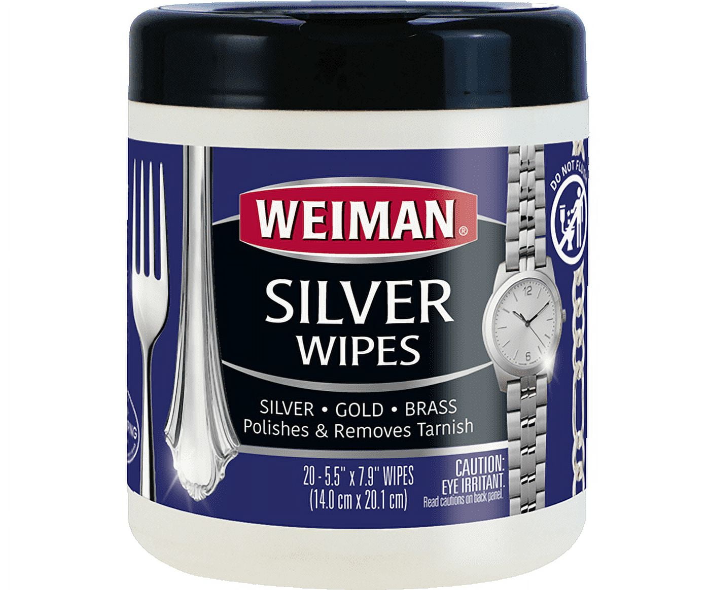 Weiman Jewelry Polish Cleaner and Tarnish Remover Wipes - 20 Count