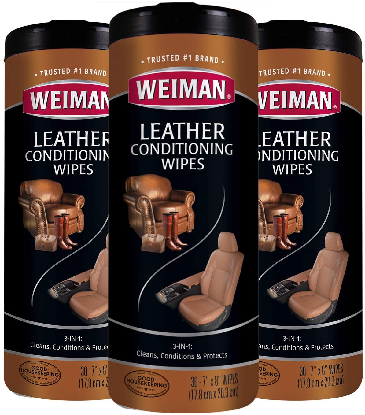 Weiman 3 in 1 Deep Leather Conditioner Cream (2 Pack) Restores